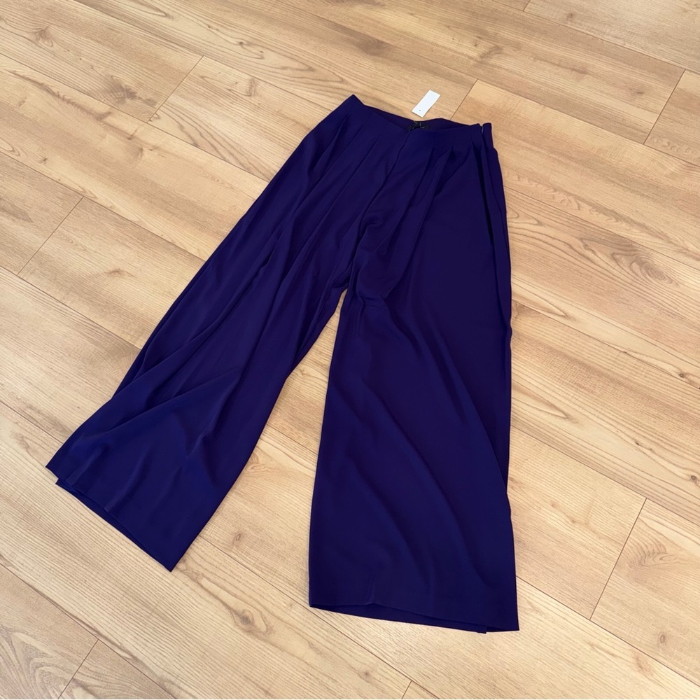 Ann Taylor Deep Blue Wide-Leg Pants